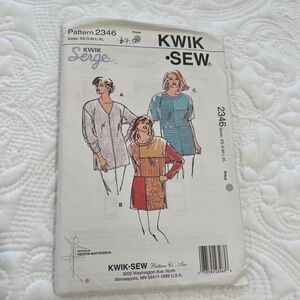 Kwik Sew 2346 Sewing Pattern 1994 Tops--Sizes XS S M L XL